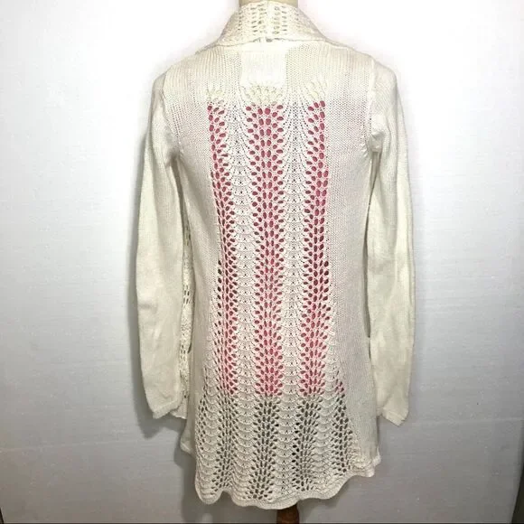 ANGEL OF THE NORTH ANTHROPOLOGIE CROCHET CARDIGAN - Picture 3 of 9